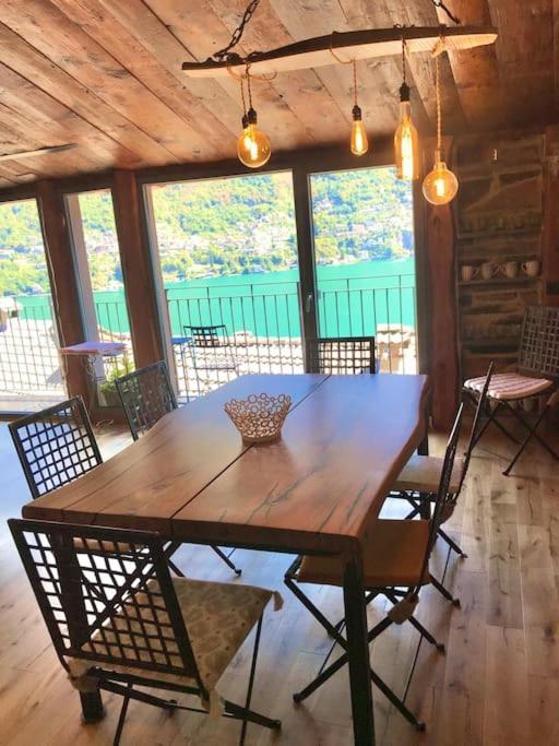 Romantic Home Stone With Amazing View Lake Of Como And Oleandra 라글리오 외부 사진