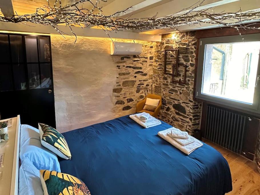 Romantic Home Stone With Amazing View Lake Of Como And Oleandra 라글리오 외부 사진