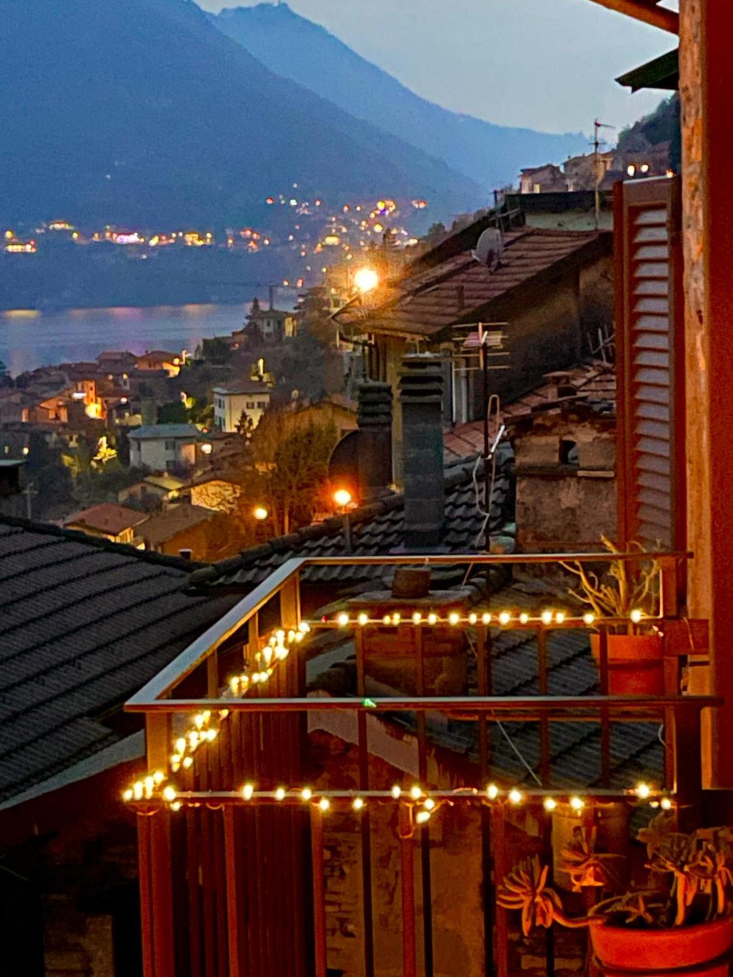 Romantic Home Stone With Amazing View Lake Of Como And Oleandra 라글리오 외부 사진